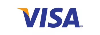 A blue visa logo is shown.