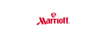 A red and white logo of marriott.